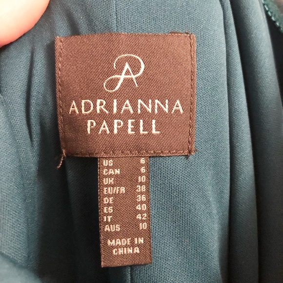 Adrianna Papell One Shoulder Lace Mermaid Gown - Picture 2 of 4